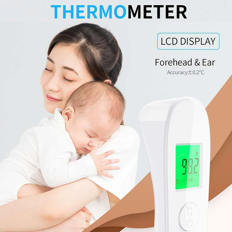 

In Stock Digital Handheld Infrared Thermometer Forehead Body Temperature Meter LCD Display for Baby Adult M09