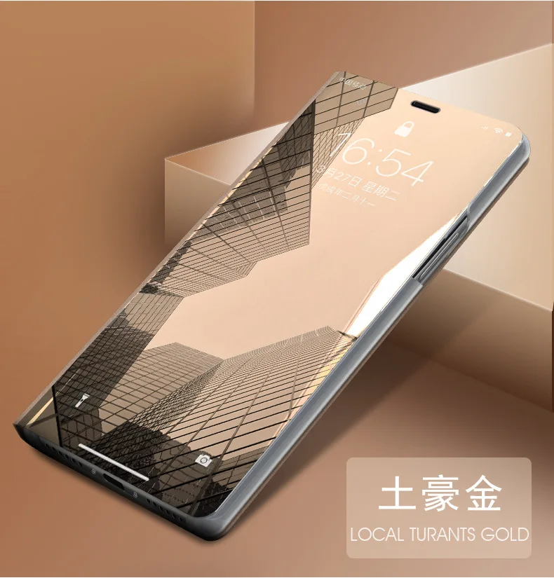 Gold Флип-чехол для huawei Honor 10i, умный зеркальный кожаный чехол-книжка для huawei Honor 10i 10 i/P Smart+() Enjoy 9s Coque - Цвет: Gold