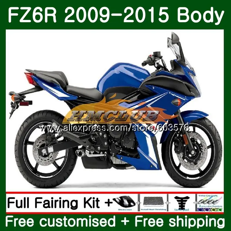 Корпус для YAMAHA FZ6N FZ6 R FZ-6R 2009 2010 2011 2012 2013 62CL. 20 синий FZ 6R FZ6R 09, 10, 11, 12, 13, 14, 15 лет, обтекатель - Цвет: No. 1