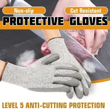 1 пара уровень 5 анти-Резные Перчатки Резистентные кислотные щелочи/Слип/огонь/Жаростойкие кухонные садовые рабочие Мясник защитные перчатки