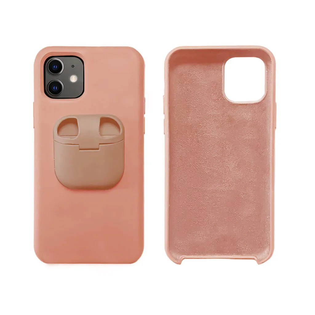 Жидкий силиконовый чехол для телефона для IPhone 11/Pro/MAX/XR/XS/X для Air Pods 2 в 1 мягкий чехол для 7 Plus/8 Plus