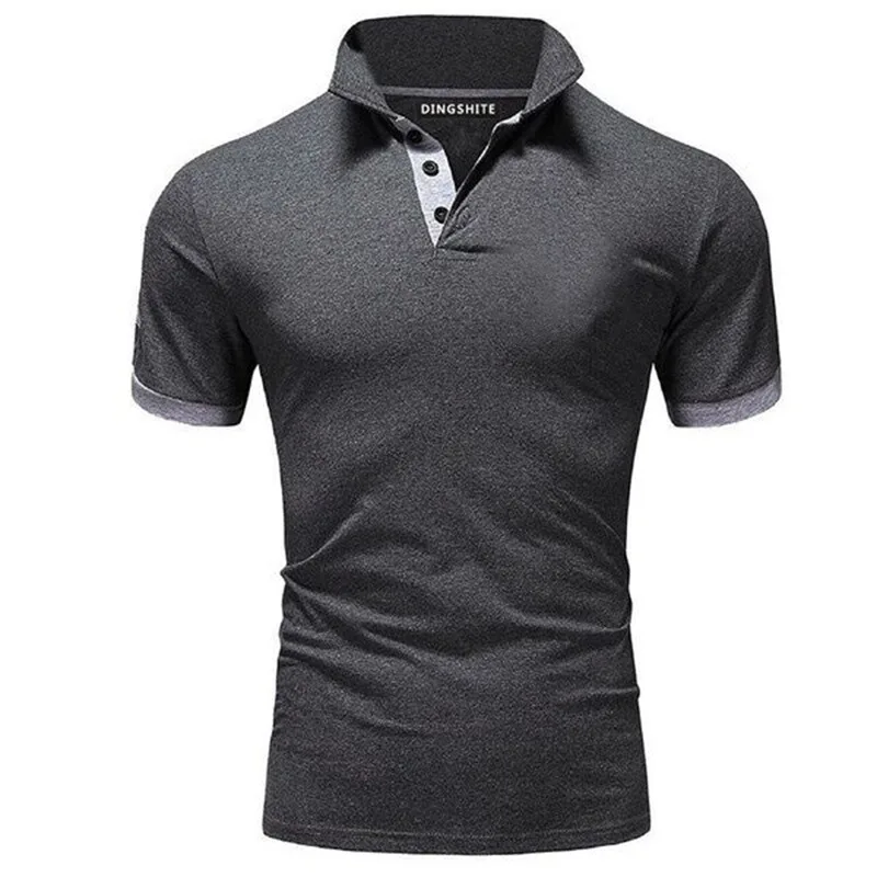 Polo uomo Casual cotone tinta unita Polo t-Shirt traspirante da uomo Golf Tennis abbigliamento di marca Plus po lo - immagine 3