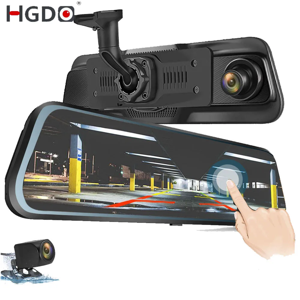 Kaufe Dash Cam Mit Rückfahrkamera 1080P Auto DVR 10'' IPS Rückspiegel  Fahren Aufnahme Recorder 4,5 Zoll Video Recorder Spiegel Kamera