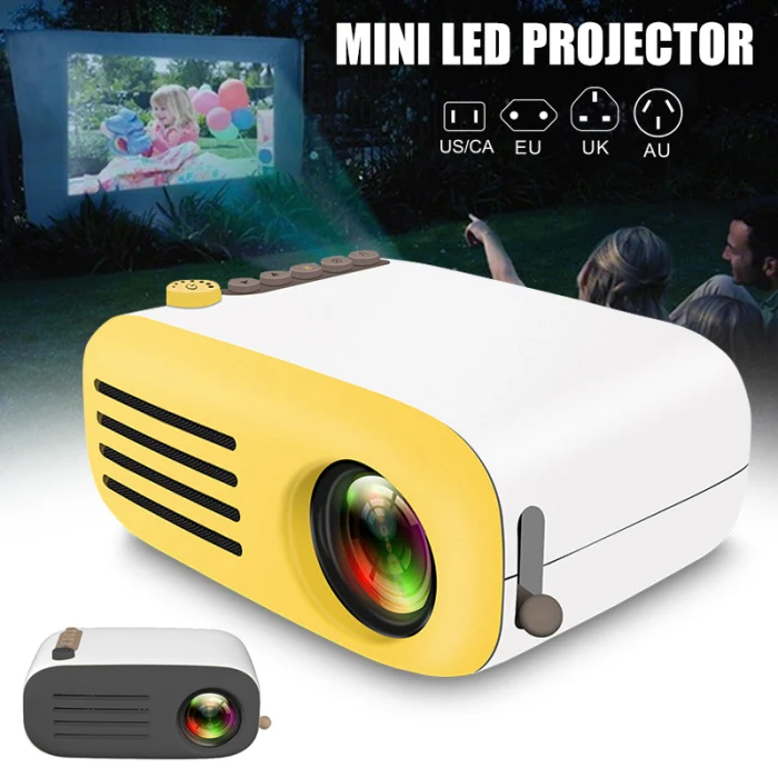 Светодиодный мини-проектор HD 1080P Мультимедийный медиаплеер для домашнего кинотеатра портативный проектор GV99