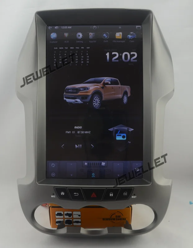 

12.1" tesla style vertical screen android 9.0 Six core Car GPS radio Navigation for ford Ranger F250 2011-2014