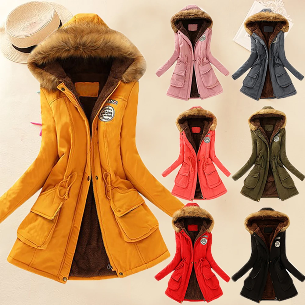 Ceny Zipper z kapturem bawełna odzież kobieta zimowe płaszcze i kurtki z płaszcz z kieszeniami kobiety kobieta 3XL Abrigos Mujer Invierno 2019