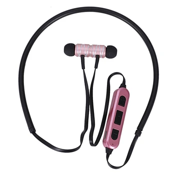 

Wireless Bluetooth Headset Sports Running Universal Stereo Subwoofer Plug TF Card(pink)