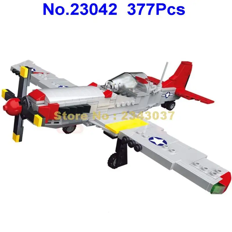23042 377pcs Military World War Ii America Air P-51d Fighter Ww2 1 Building Block Toy | Игрушки и хобби