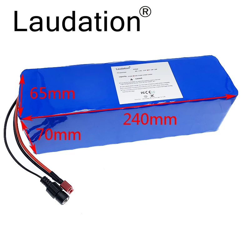 Laudation 48 V 8ah литиевая батарея электрического велосипеда встроенный 15A BMS 13S 3P для 48 Вольт 500 W E электрический велосипед с 2A зарядным устройством