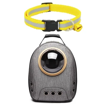 

1 Pcs Reflective Pet Collar Safety Release Buckle with Bell & 1 Pcs Pet Dog Carrier Backpack Bag Puppy Bag