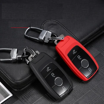 

Car Key Case Bag Cover For Mercedes Benz AMG 2017 E Class W213 S Class Key Chain Key Shell Fob Holder Car Styling Accessories