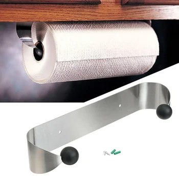 

Wall Mounted Stainless Steel Paper Towel Holder Roll Organizer for Kitchen Bathroom
