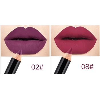 

2x NICEFACE Lip Liner Pencil Nude Matte Lip Liner Pen Easy to Wear Long-Lasting Lipliner Contour Color 02 & 08