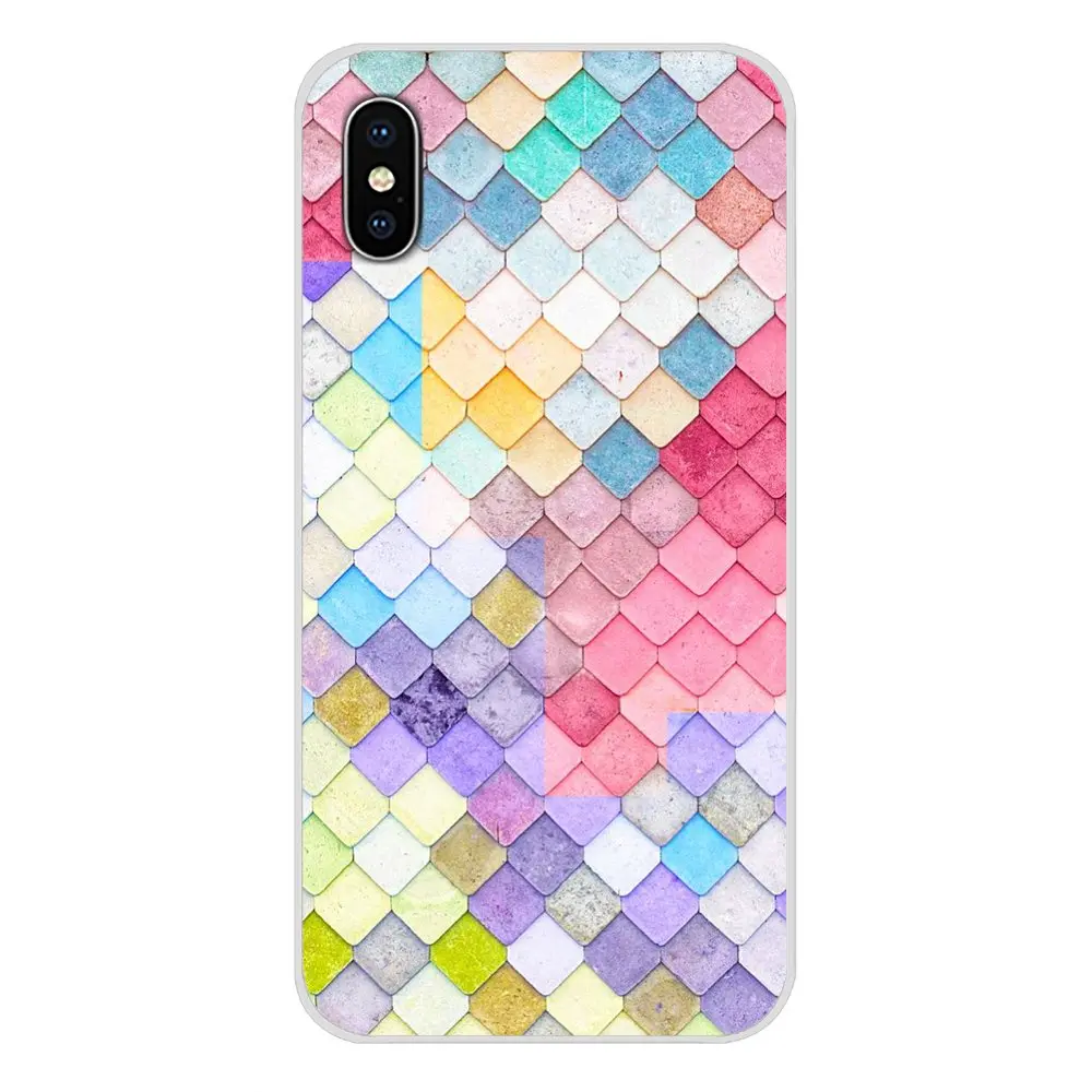 Для Apple IPhone X XR XS MAX 4 4S 5 5S 5C SE 6 6S 7 8 Plus, ipod touch 5 6 декоративного искусства плитка с марокканским узором прозрачный чехол из термополиуретана