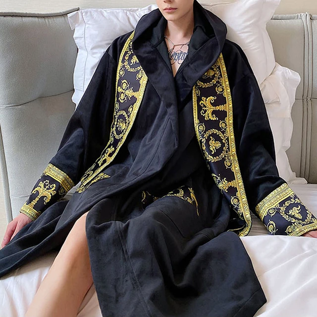 Velvet Robe Wearing Windbreaker  Velvet Nightgown Coat - Comfortable  Velvet Robe - Aliexpress