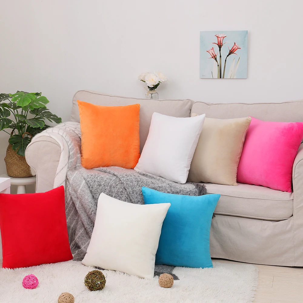 

Super soft velvet plush sofa cushion cover 30x50/40x40/45x45/40x60/50x50/55x55/60x60cm throw pillow cover decorative pillow case