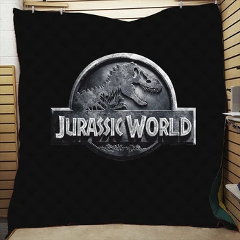 

Black Jurassic World Summer Quilt 100% Polyester Blanket Throw Bedspread Coverlet for Children Adults on Bed Sofa
