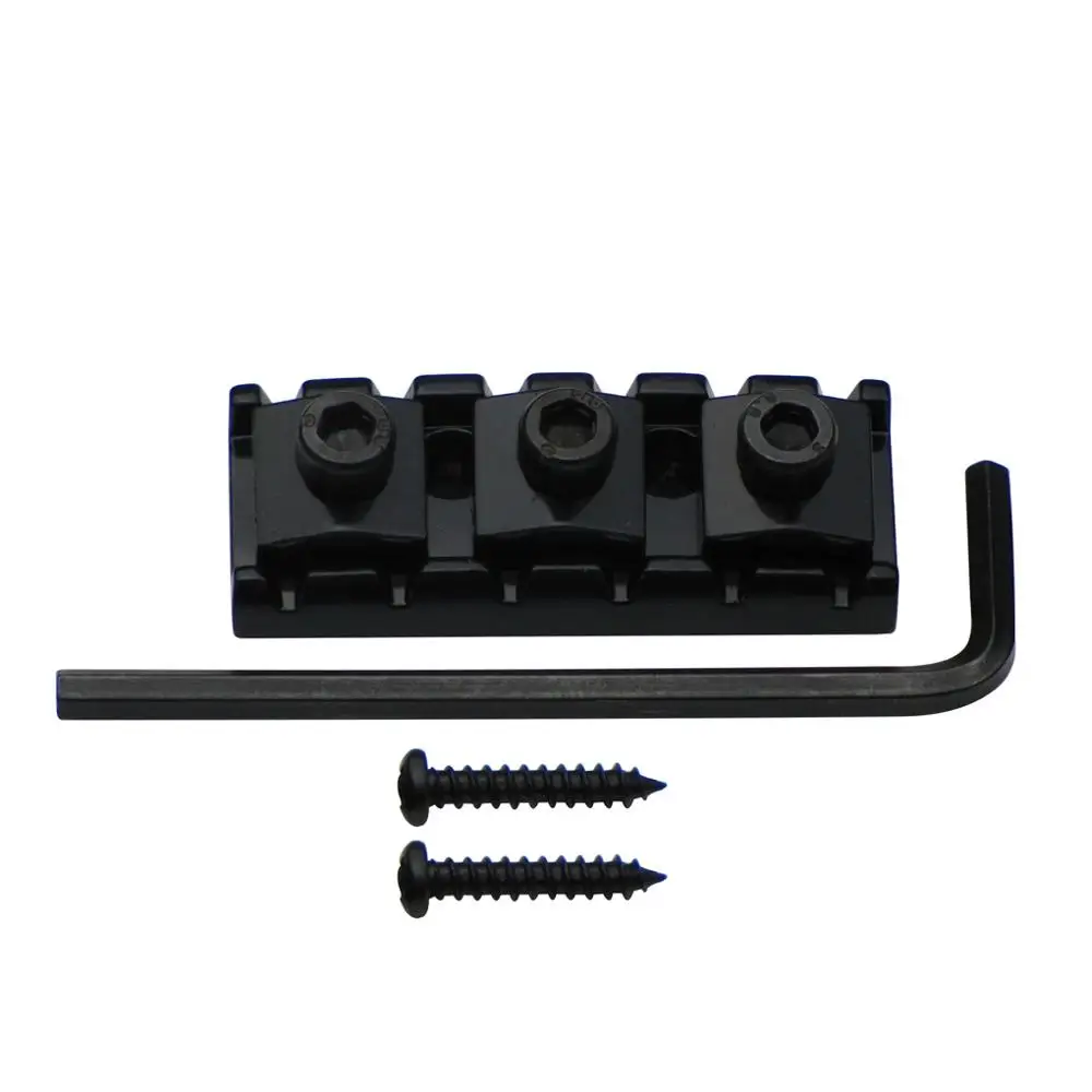 New 43mm Guitar Locking Nut String Lock Black With Allen Wrench Tremolo For Bridge Guitar