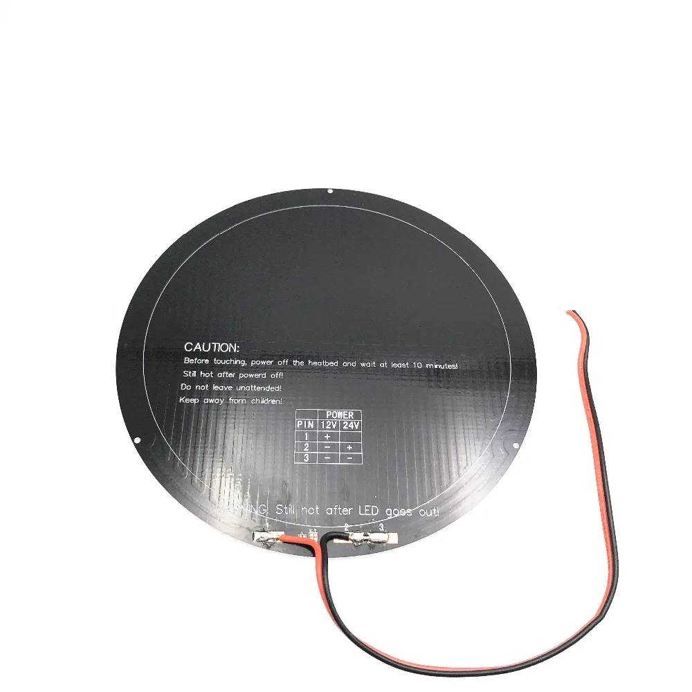 3D printer accessories diameter 240mm heating bed aluminum substrate MK3 round hot bed with Line Weld 3MM thickness