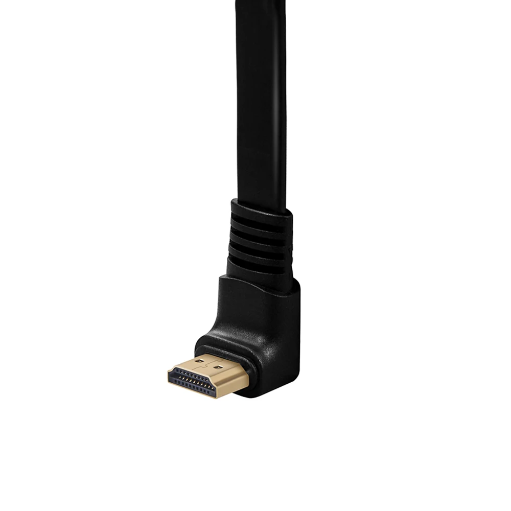 0,3 M 4K* 2K плоский HDMI под прямым углом 90 270 кабель для высокоскоростной передачи данных для 3D ТВ 1,4 свинца золота