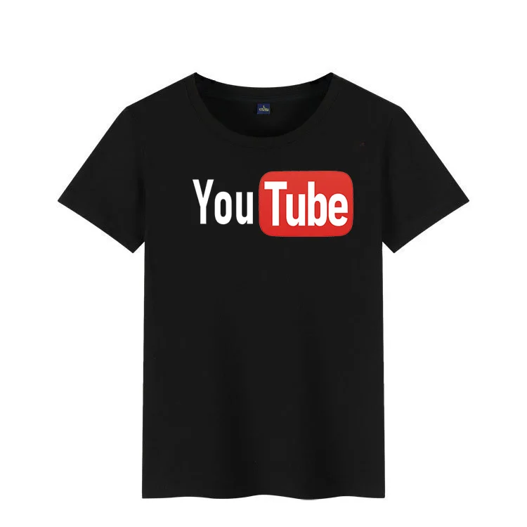 Новинка 2019 Повседневная футболка видео сайт youtube Hip хип хоп o образным вырезом