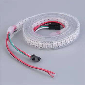 

New Fashion Decoration Light Strip High Light 1M 144LED WS2812B 5050 RGB LED Strip Light Waterproof Addressable Decoration