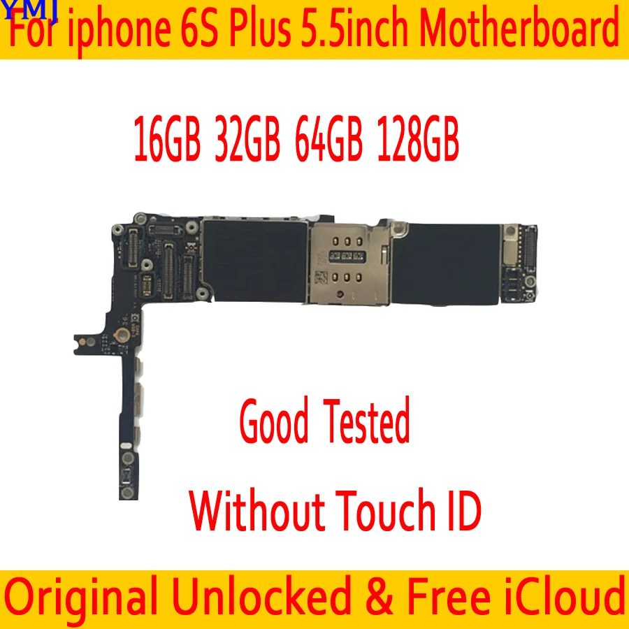 16 ГБ 32 ГБ 64 ГБ 128 Гб без сенсорного ID для iPhone 6S плюс материнская плата, разблокирован для iPhone 6S плюс логическая плата+ полные чипы