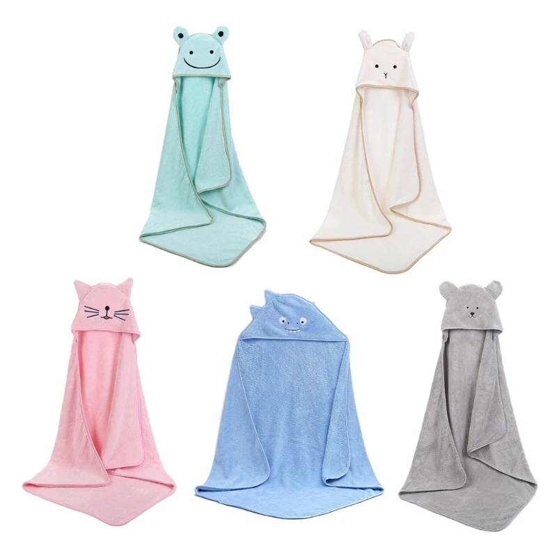 Toalla de baño de Poncho para bebé, capucha polar de terciopelo, manta, toalla de recién nacido