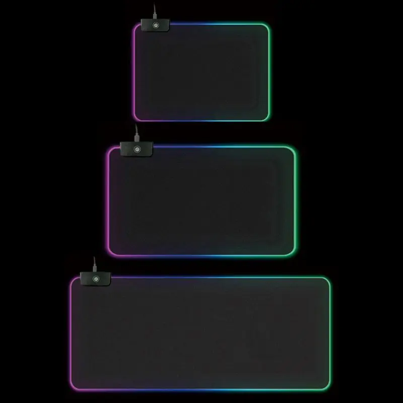 Игровой коврик для мыши с RGB-подсветкой 7 режимов светодиодсветильник Ки