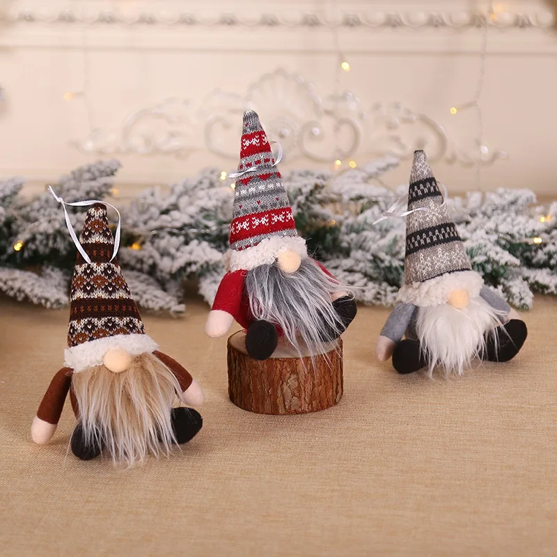 Новые рождественские куклы, вязаные Плюшевые рождественские фигурки гнома, шведские фигурки, праздничные украшения, подарки для детей, рождественские украшения, куклы# E