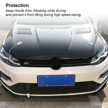 

Racing Style Hood Pin Plate Mount Bonnet Lock Universal Silver Practical