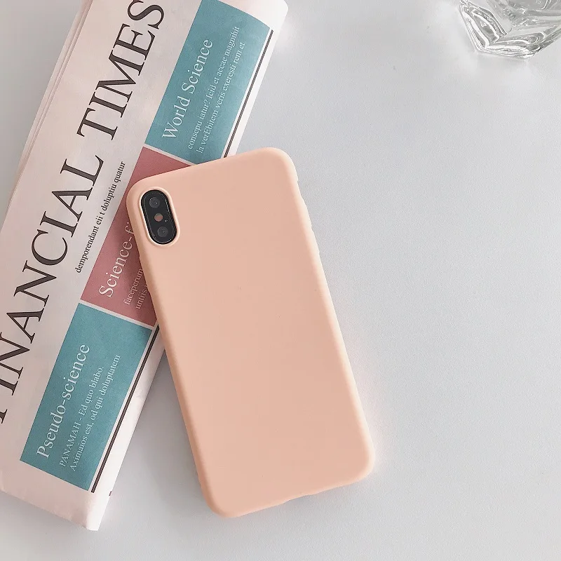 Lavender Ash Nude Pink Matte Soft Silicone Phone Case for iPhone 11, 11 Pro Max, XR, XS, X, 8, 7, 6 Plus - TPU Back Cover image 2