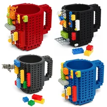 350ml Creative Milk Mug Coffee Cups Creative Build-on Brick Mug Cups Drinking Water Holder for  Building Blocks Design