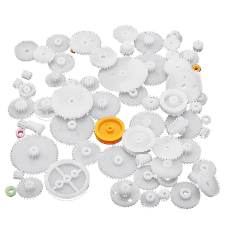

64pcs Type PC Gear Shaft Single Double Reduction Crown Worm Gears DIY For Robot