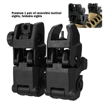 

Tactical Military Arms Gear GEN 1 Front and Rear Back Up Sight Set Tan or Black, AR 15 AR15 Offset Backup Rapid Transition BUIS
