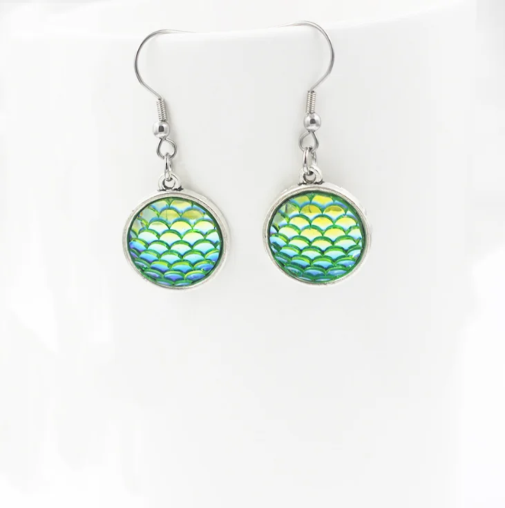 Женские винтажные серьги-подвески в виде рыбьей чешуи | Украшения и аксессуары