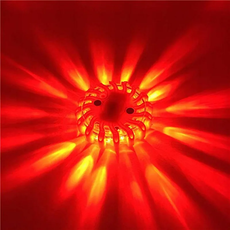 LED Emergency Safety Flare Red Road Magnet Flashing Warning Night Lights Roadside Disc Beacon Lamps For Car Truck Boat | Автомобили и