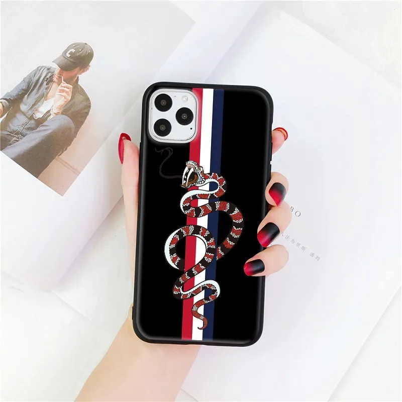 Luxury GG snake soft case for iphone 13 12 MINI 11 pro x xs max xr 8 7 6 6S plus SE 2 silicone phone cover fashion coque fundas