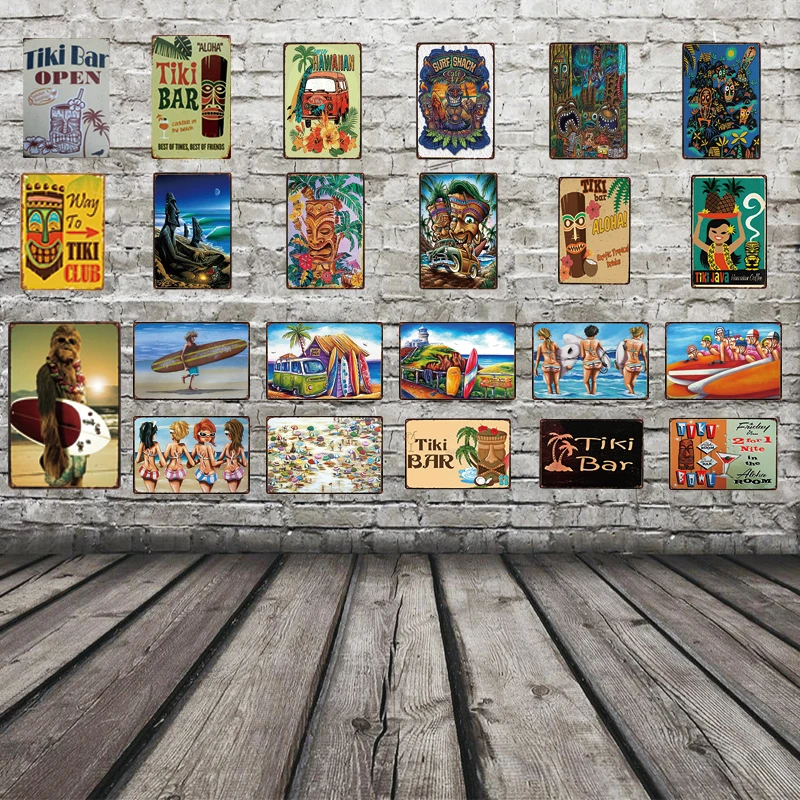 Металлический жестяной знак для летнего пляжа и отпуска металлическая пластина