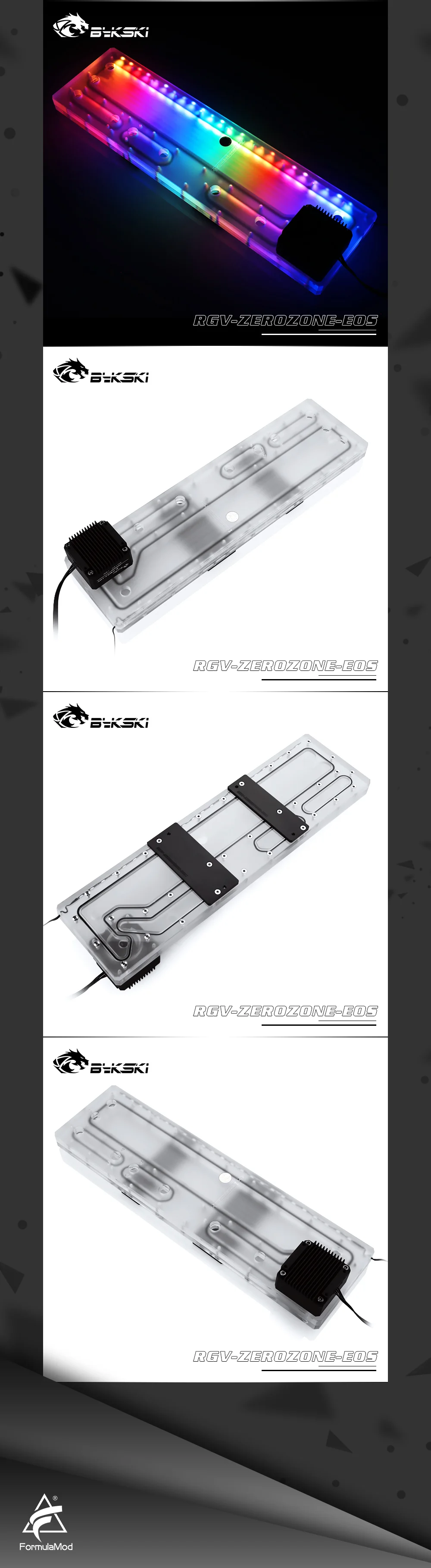 Bykski RGV-ZEROZONE-EOS-P Waterway Boards For Zerozone EOS Case For Intel CPU Water Block & Single GPU Building  