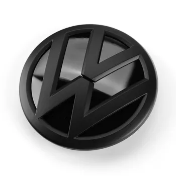 

120mm Matt Black Front Grill Badge Logo Emblem Replacement for VW Volkswagen Polo 2014 2015 2016