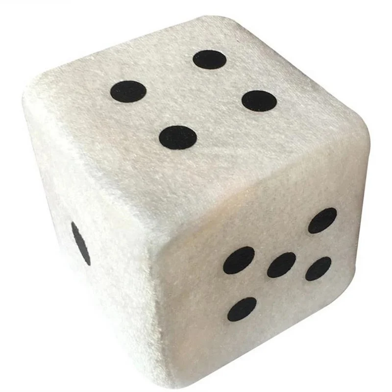 DoreenBeads 10x10x10cm Creative Cube Dice Plush Toys Pet Dog Chew Toys for Cats Dogs Puppy Tooth Cleaning Playing Fun At Home