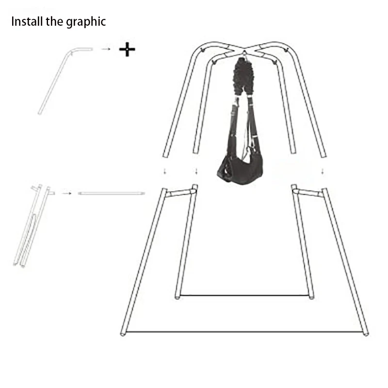 Multi-functional Love Position Sex Swing Frame Hammock for Husband and Wife Indoor Bed Passion Sling