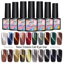 MAD DOLL 8 мл Гель-лак для ногтей с эффектом «кошачий глаз» Магнитный впитывающий УФ гель-Лаки звездное небо нефритовый эффект лак черная основа необходимый маникюр декор