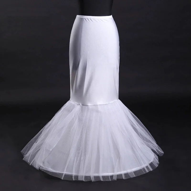 Mermaid Wedding Bridal Petticoat Underskirt Cosplay Party Crinoline Slips With Hoop