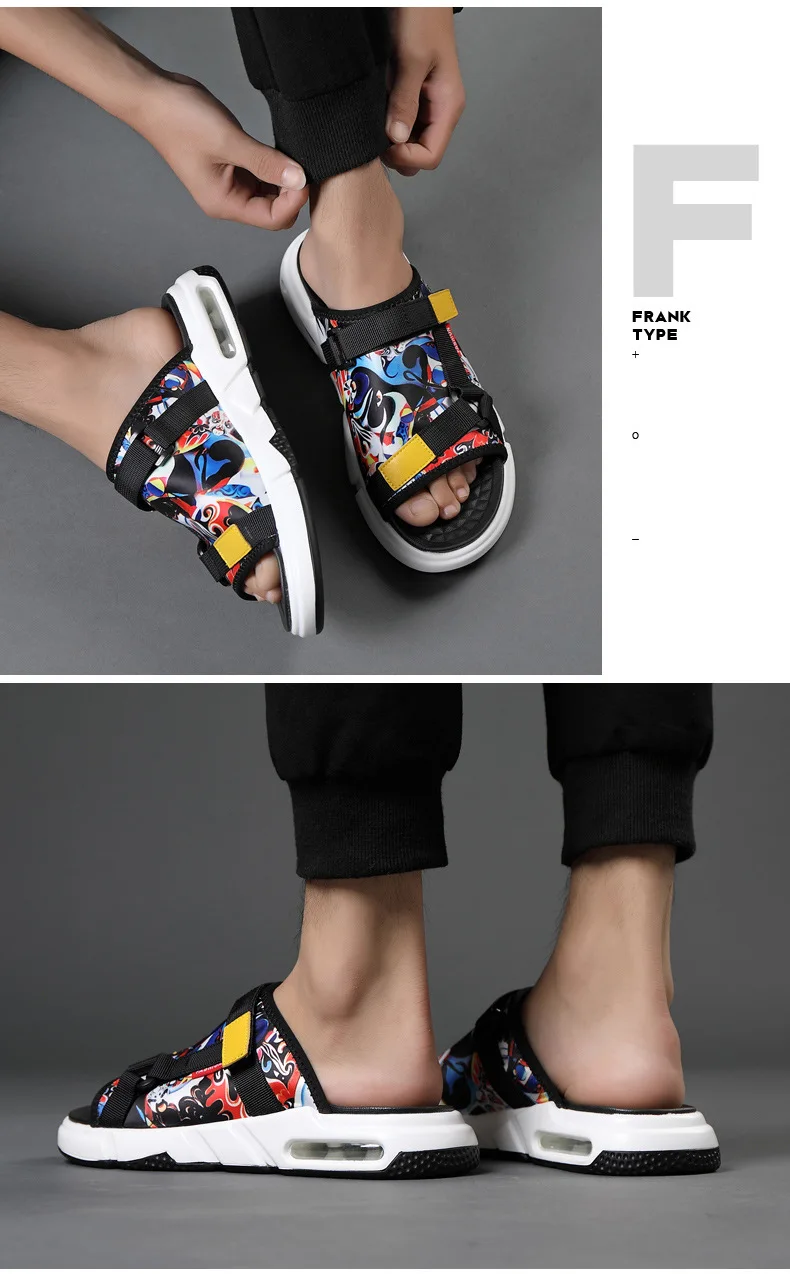 Fashion trend New sports slippers shoes men comfortable men sneakers beach air cushion outdoor sandals men slippers