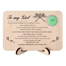 Rectangle Handmade Wooden Ornaments Clock Accept Your Own Text Customized Pattern Birthday Gift for boyfriend Girlfriend Ulzzang Rectangle Handmade Wooden Ornaments Clock Accept Your Own Text Customized Pattern Birthday Gift for boyfriend Girlfriend Ulzzang