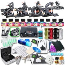 Полный комплект татуировки 4 шт. профессиональная татуировочная машина Liner Shader окраска тату-пистолет Immortal набор чернил для татуировки мощная коробка с рукояткой