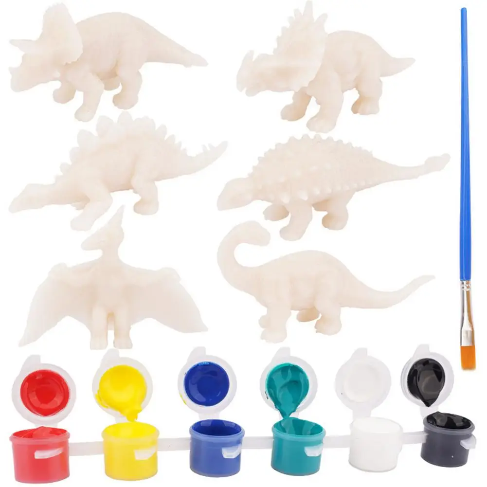 dinossauro para crianças 5 a 7 anos,Kit pintura brinquedo dinossauro - Kit desenho  dinossauros presentes educativos pintura brinquedos presentes