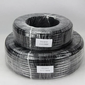 

1m/per Internal Diameter 4mm External Diameter 6mm PVC Pipe Black Tube for Garden Vegetable Field